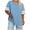 Light Blue [Stripes], variant on qucoqpe Plus Size Summer Tunic Tops for Women Fashion Casual Color Block Round Neck Striped Half Sleeve Blouses Trendy Vacation T-shirts Loose Fitted Tee