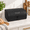 Black-Regular, variant on Farmhouse Black Bread Box; Retro Vintstyle Enamel Countertop Bin