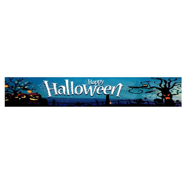 Banner de decoración al aire libre de Halloween Tela de fondo de jardín de Halloween Wmkox8yii HFSH7340