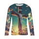 thumbnail image 5 of Amzcrzy - Sudadera Para Hombre, Informal, Cuello Redondo, Manga Larga, Camiseta Estampada, Blusa, Multicolor, 4Xl, 5 of 5