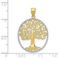 thumbnail image 4 of 14k Two-tone Gold Filigree Tree of Life Pendant, 4 of 4