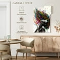 thumbnail image 5 of Elephant Stock Lady In Rapture Wall Art - Vertical Canvas Wall Art - Living Room Wall Decor - Fashion And Beauty Canvas - Gray And Gold Decor By Ashvin Harrison - 32" x 48", 5 of 8