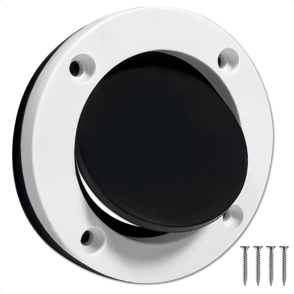 Five Oceans Boat Scupper Valve 2-3/4" – Self-Bailing Deck Drain Scuppers for Boats, Pontoons, Marine Thru-Hull Drain with Rubber Flapper, Retainer Ring & Gasket - FO4964