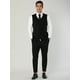 thumbnail image 4 of Chalecos Con Cuello En V Para Hombre, Bolsillos Sin Mangas, Chaleco Informal Negro L, 4 of 7
