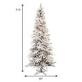 thumbnail image 2 of Sullivans Artificial 7'6"H Pencil Flocked and Lighted Pine Tree Christmas Tree 90"H Green, 2 of 2