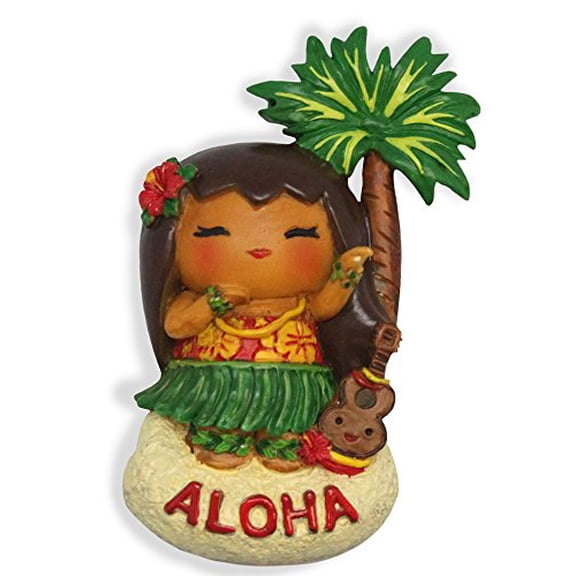 Hand Painted Island Yumi - Aloha Magnet