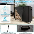 thumbnail image 3 of IRONMAX 5ft Firewood Rack with Cover, Outdoor/Indoor Waterproof Heavy Duty Log Storage Stand w/Air Vent, Fire Wood Lumber Holder and Cover Combo Set for Backyard, Garden, Patio, 3 of 7