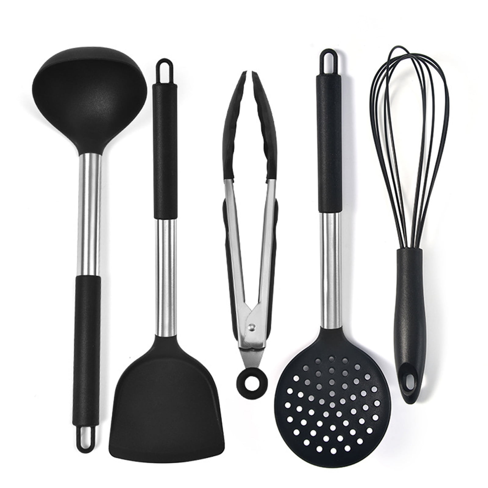 Kitchen Utensil Set, Silicone Kitchen Cooking Tools, 5Pcs Kitchen Utensils, Whisk, Basting Brush