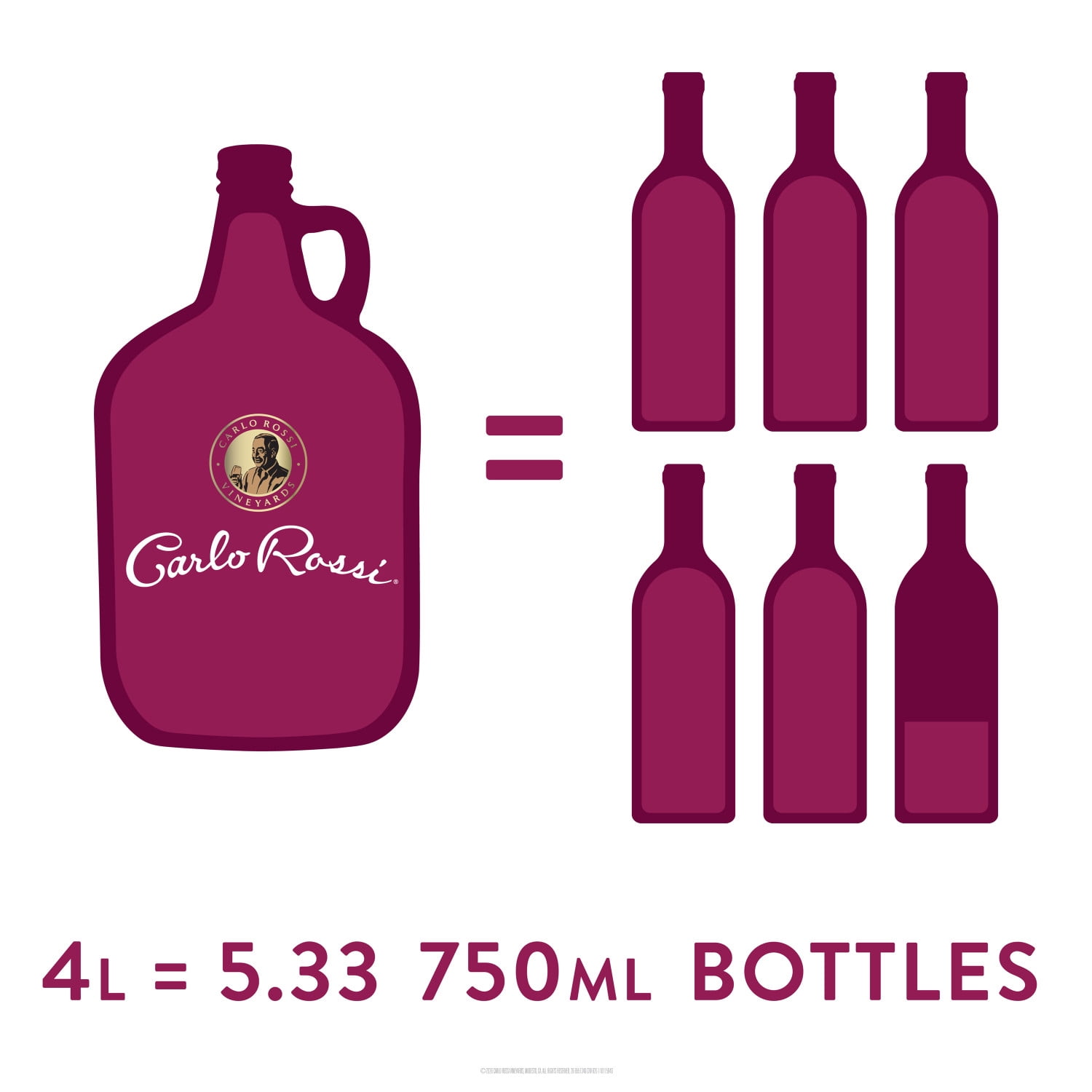 Carlo Rossi Sweet Red Wine, 4L Bottle