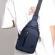 thumbnail image 5 of Sling Bag for Men Women | Crossbody Shoulder Bag with Headphone Hole | Waterproof Lightweight Design | Large Capacity 30x18x5cm | Hiking Travel Outdoor Camping Business | 1 Pack | Blue Gray, 5 of 6