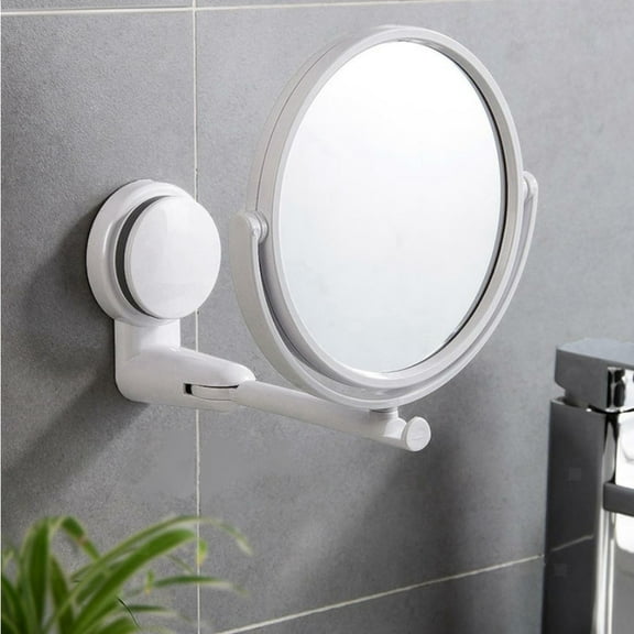 LILIANG Wall Mounted Makeup Mirror 1X/3X Double-Side Bathroom Magnifying Mirror 360° Extendable Shaving Cosmetic Mirror for Men and Women