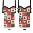thumbnail image 7 of ZIATUBLES Christmas Patchwork Neoprene Phone Bag Soft Cellphone Sleeve Pouch Shockproof Phone Purse with Adjustable Crossbody Strap and Hook and Loop Fastener, 4 X 8 Inch, 7 of 7
