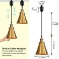 thumbnail image 7 of Kiven H-Type Track Lighting, 3-Light Modern Halo Track Pendant Light with Built-in Cable Wrapper,Dimmable H Track Light Pedant Adjustable Length for Kitchen Shop,Brass Finish, 7 of 7