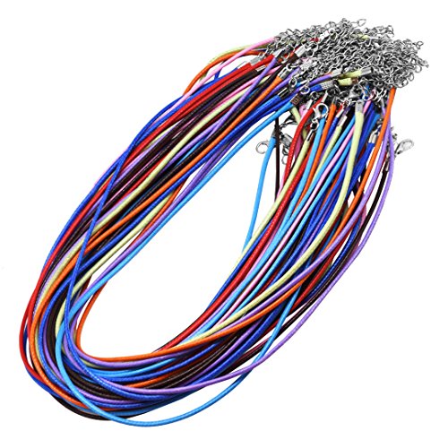 Wax Cord Necklaces with Clasp, Bulk Necklace Rope String for Jewelry