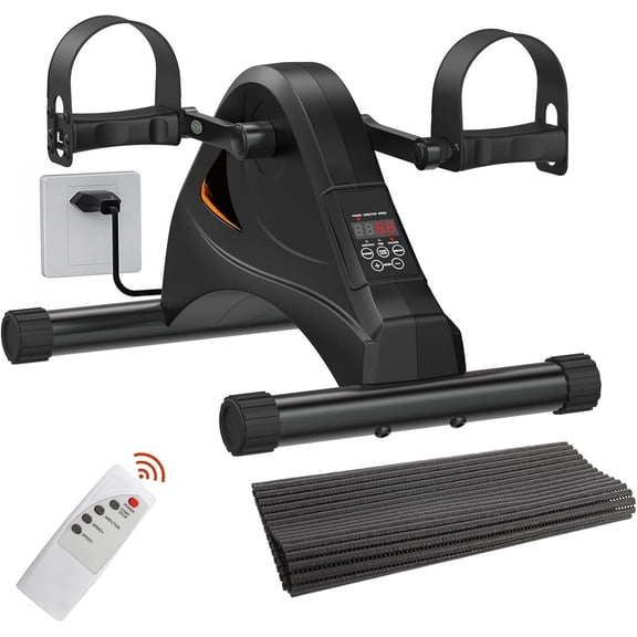 Motorized Pedal Exerciser Mini Exercise Bikes, Under Desk  Peddler Exerciser for Seniors Rehab and Arm  Physical