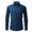 Blue, variant on FINALGANG Mens Solid Color Long Sleeve Button Down Shirt With Pointed Collar Bust Pocket Slim Fit Dress Shirt For Business Office Work Formal Events Red S
