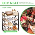 thumbnail image 2 of SUGIFT 4 Tier Steel Shoe Rack for Closet Hallway Bedroom Entryway, Black, 2 of 5