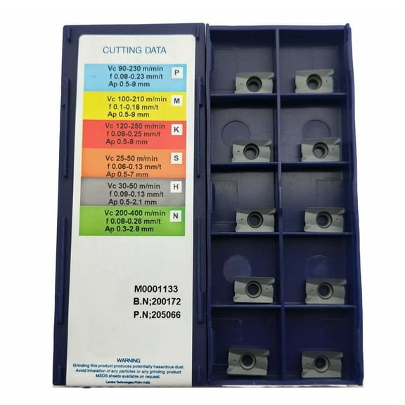 Versatile APKT 1003 carbide inserts for various processing environments