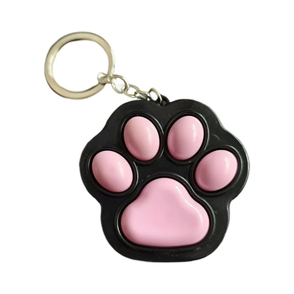 GENEMA Pressable Cat Paw Keychain Stress Relief Toy Travel Friendly