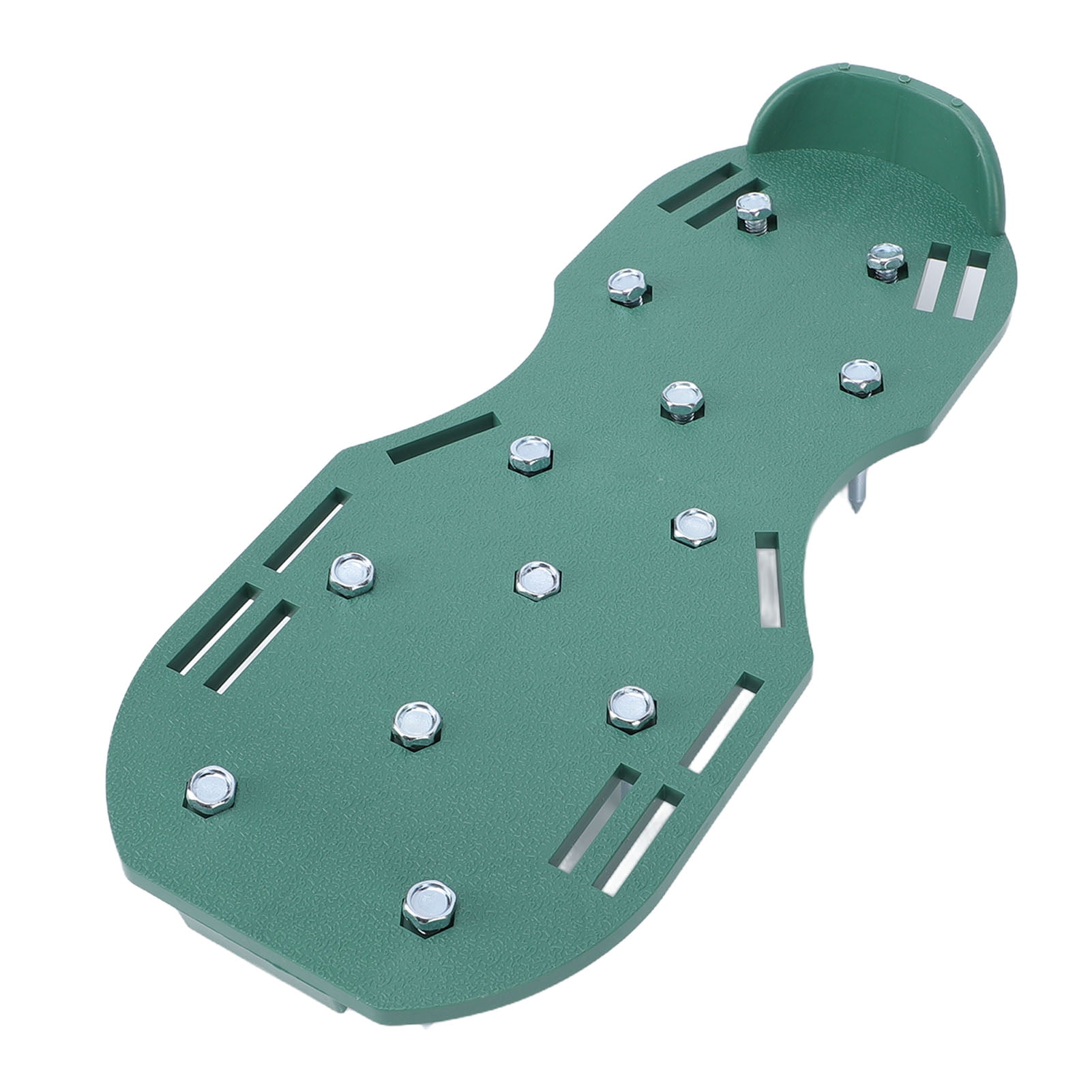 YAHHU Lawn Aerator Shoes Anti Slip Grass Aeration Spiked Sandals with Adjustable Straps for Yard Garden Patio 11.81x5.12 inches / 30x13 cm Green and Black