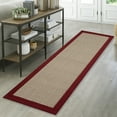 thumbnail image 2 of Mainstays Farmhouse Faux Sisal Border Runner Rug, Red, 2'6" x 8', 2 of 8