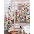 thumbnail image 2 of Pink Flowers Kitchen Dish Towels for Drying Dishes Set of 3, Spring Floral Butterfly Leaves Plants Retro Beige Waffle Weave Microfiber Hand Tea Bathroom Towels Quick Dry & Absorbent Towel 15.7x23.6, 2 of 7