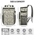 thumbnail image 2 of Romantic Rose and Peony Spring Pattern Insulated Cooler Backpack - 20L Soft Cooler with Padded Straps, 2 of 5