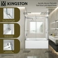 thumbnail image 6 of Kingston Brass KVTAP6032L22C1 60-Inch Acrylic Rectangular 3-Wall Anti-Skid Alcove Tub Combo with Tub Door (Left Hand Drain) in White/Polished Chrome, 6 of 9