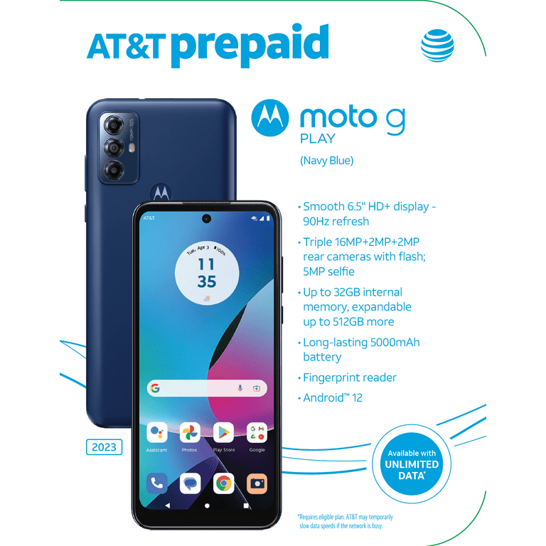 Consumer Cellular Motorola Moto G Play 2023 (32GB) - Navy Blue
