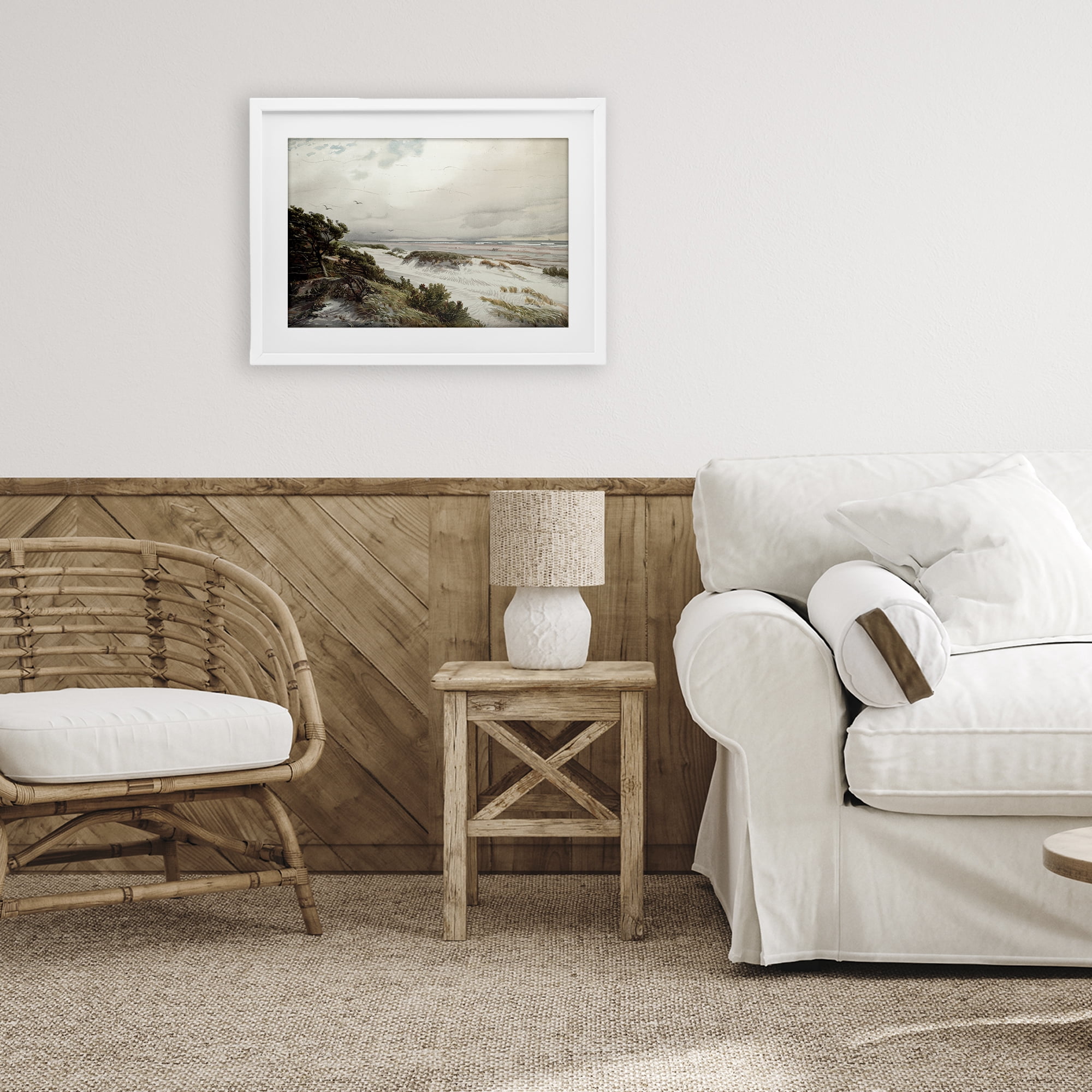 Stupell Industries Bountiful Success Beach White Framed Print Under Glass, design by Lula Bijoux & co.