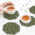 thumbnail image 7 of Disketp Birds Wild Ducks Funny Coasters,6 Pcs Leather Coasters with Holder, Perfect Housewarming Hostess Gifts,Protect Furniture from Water Marks Scratch and Damage,Octagon, 7 of 7