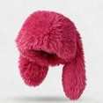 thumbnail image 3 of Women’s Warm Plush Winter Hat, Fluffy Cartoon Bunny Ear Knit Beanie For Cold Weather, 3 of 5