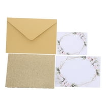 Hemoton Golden Glitter Paper Wedding Invitation Cards with Envelopes Elegant Design for Bride and Groom 1