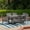 Gray, variant on Noble House Melville 7 Piece Wicker Patio Dining Set in Brown