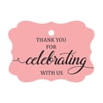 thumbnail image 1 of 100 Pcs Custom Paper Tags Thank You For Celebrating Wedding Favor Gift Hang Tags, 1 of 1