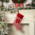 thumbnail image 5 of Beautynvta Christmas Stockings with Initials, Letter S Embroidered Xmas Stockings, Red White Striped Knitted Xmas Stockings for Fireplace Holiday Party Family Decor, 5 of 6