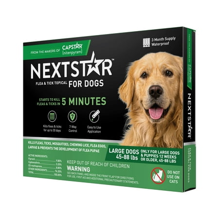 UPC: 0841664601031 | NEXTSTAR Fleas & Tick Topical Prevention For Large Dogs 45-88 lbs 3 Month Supply