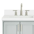 thumbnail image 4 of Ariel Stafford 43 Inch Single Left Offset Rectangle Sink Vanity With White Quartz Countertop W/1.5" Edge In Grey, 4 of 11