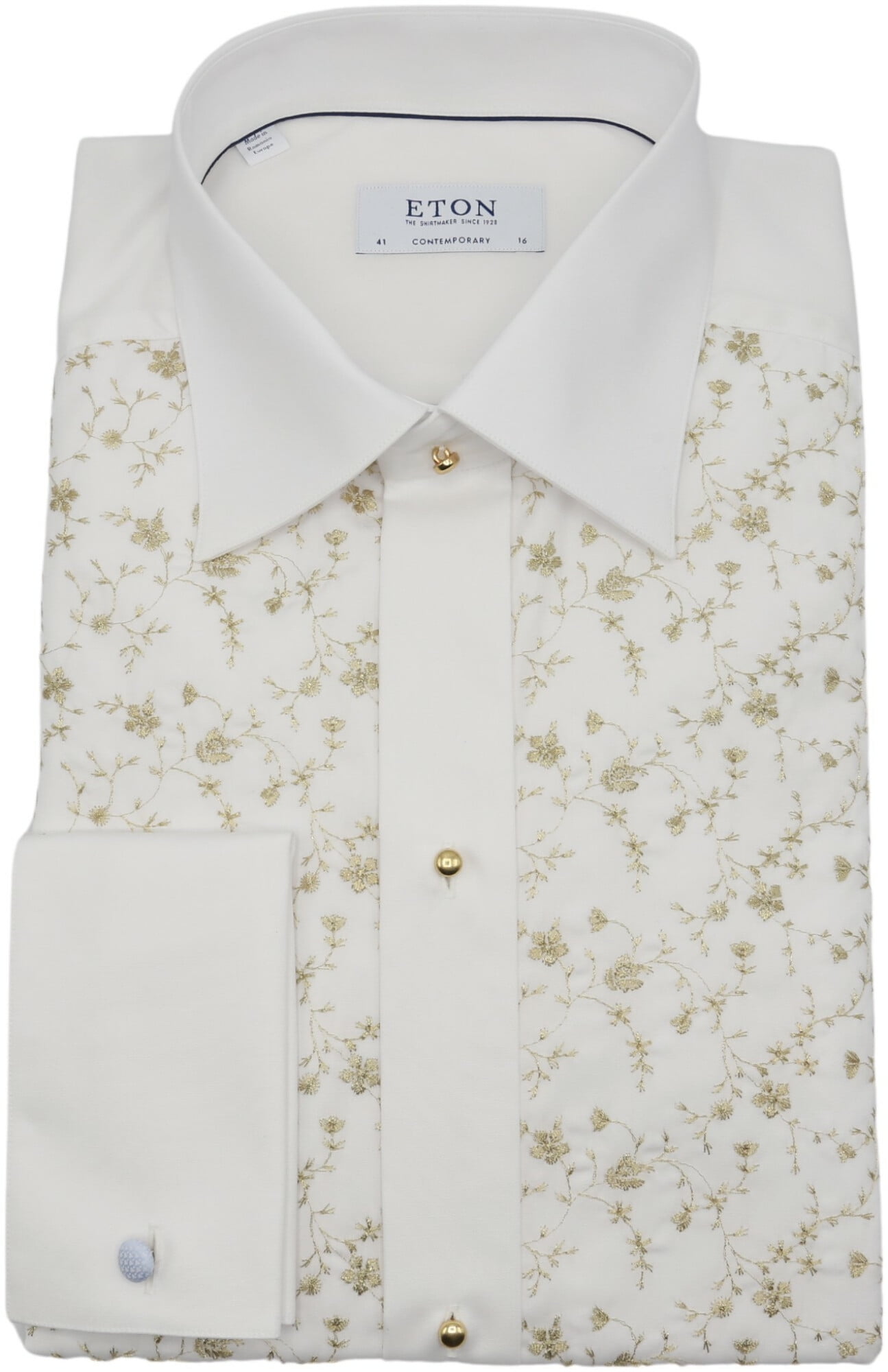 black and white floral dress shirt