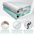 thumbnail image 4 of Twin Quilt Set 68''x86'', Turquoise Gray White Lightweight Summer Bedspread Coverlet Set with 2 Pillow Shams, Country Abstract Ombre Mottled Breathable All Season Quilt Bedding for Dorm/Bedroom, 4 of 9