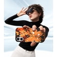 thumbnail image 3 of Meshine for iPhone 16 Case,Glow in The Dark Butterfly Slim Fit Protective Anti Scratch Phone Cover for Women Girls,Orange, 3 of 6