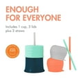 thumbnail image 3 of Couvercles et gobelets Boon SNUG avec paille Vert/Gris/Orange, 3 of 3