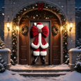 thumbnail image 4 of Dalxymotic Christmas Door Tapestry, Xmas Front Door Hanging Cloth Cover, Christmas Decorations Indoor Outdoor, Winter Indoor Tapestry Cover Decor for Door, Wall, Bedroom, Home, 4 of 9
