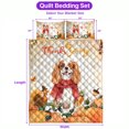 thumbnail image 5 of Happy Thanksgiving Cavalier King Charles Spaniel with Turkey Pumpkins Autumn Vibes Quilt Bedding Set Dog Lover Gifts 1 Blanket Bed Cover 2 Pillowcases - 12018, 5 of 5