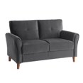 thumbnail image 4 of Topline Home Furnishings Grey Velvet Sofa-Loveseat Collection, 4 of 5