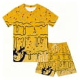 thumbnail image 3 of MEZZALL Cute Ice Cream Print Short Sleeve O-Neck Tee And Shorts Boys Outfit For Kids Summer Comfortable Everyday Wear Fashionable Clothes Sets, 3 of 3