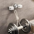 thumbnail image 6 of Broom Holder Mop Hanger, Ongmies Holder Mop Hanger New Multi Purpose Wall Mount Mop No Drilling Self Adhesive Anti Slip Mop Handle Hanger Dustpan and Organizer, Grey, 6 of 7