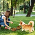thumbnail image 3 of Cuencos plegables para viajar, 2 en 1, de silicona, para comida y agua, con cremallera, ideales para excursiones al aire libre, acampadas y viajes, cuencos portátiles para perros y gatos., 3 of 5