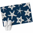 thumbnail image 2 of Starfish Washable Area Rug 2 x 3 ft Summer Beach Nautical Ocean Sea Star Marine Life Navy Blue, Soft Non Slip Rugs Stain Repellent Indoor Felt Carpet for Living Dining Room Bedroom Home Office, 2 of 9
