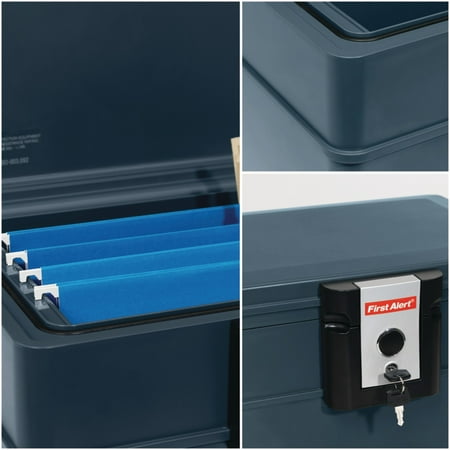 First Alert 2037F 0.62 Cu.Ft. Water and Fire Protector File Chest with Key Lock